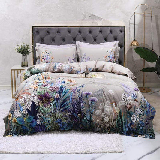 Floraler Bettbezug (Ägyptische Baumwolle, 500 TC)